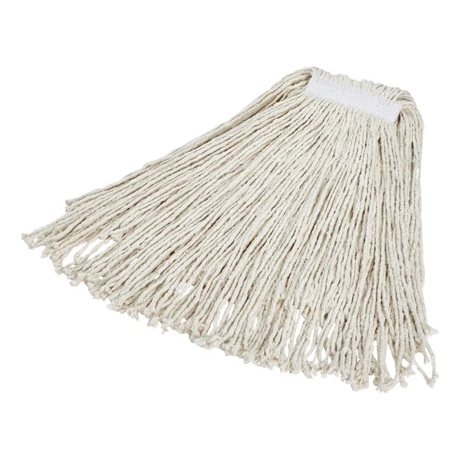 MOP HÚMEDO GRANDE DE ALGODÓN VALUE PRO, EXTREMOS CORTADOS, BLANCO, 1" Rubbermaid Commercial Products