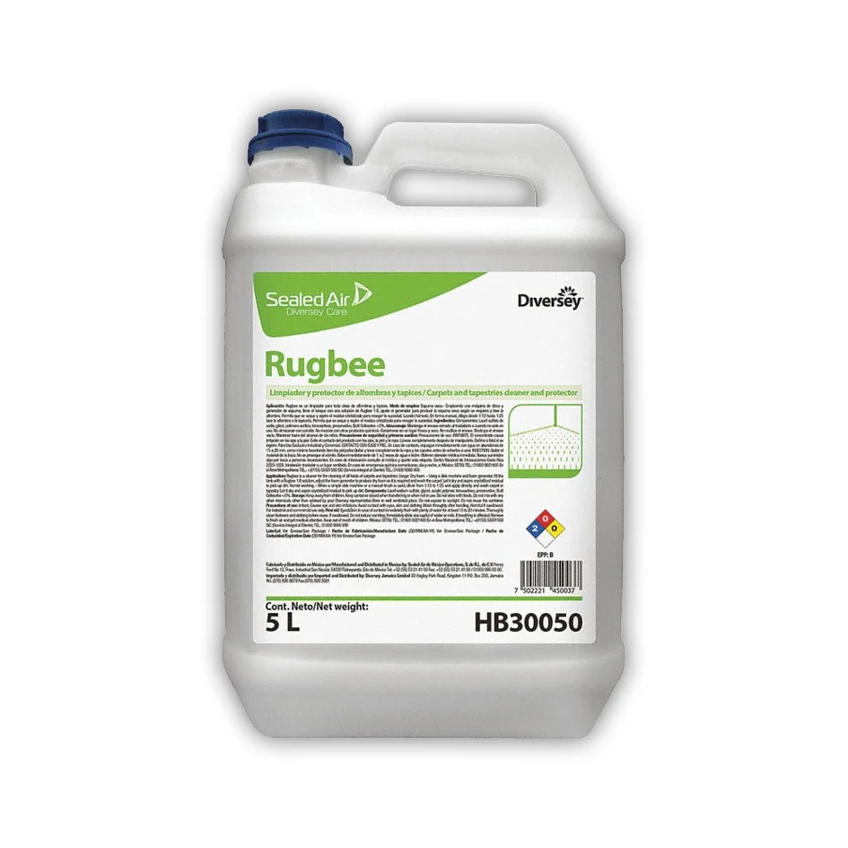 RUGBEE LIQUIDO LIMPIADOR PARA ALFOMBRAS DE 5 LT DILUCION 1 EN 25 LTS