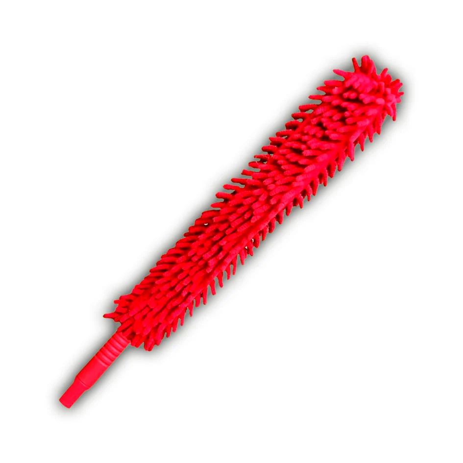 SACUDIDOR DE MICROFIBRA ROJO C/BASTON PLEGADO MED 66x40 CM