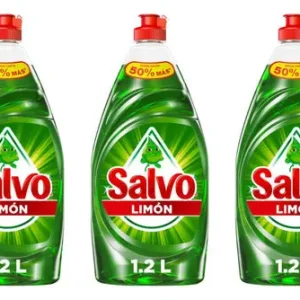 3 Pz Detergente Trastes Salvo Líquido Limón 1,200ml