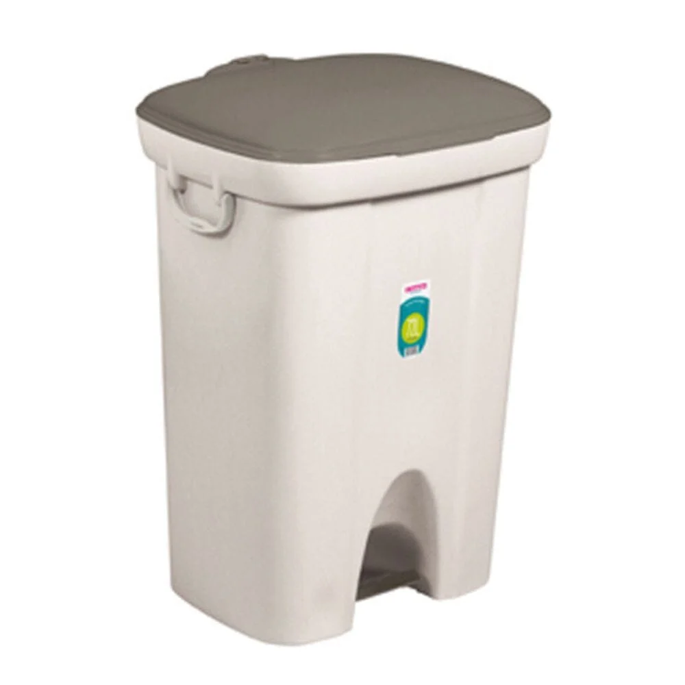 Basurero Gris Con Pedal 72 Lt SANREMO