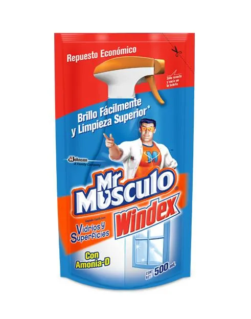 Caja Limpiador Mr Musculo Vidrios Doy Pack 500M/12P - SCG SC Johnson