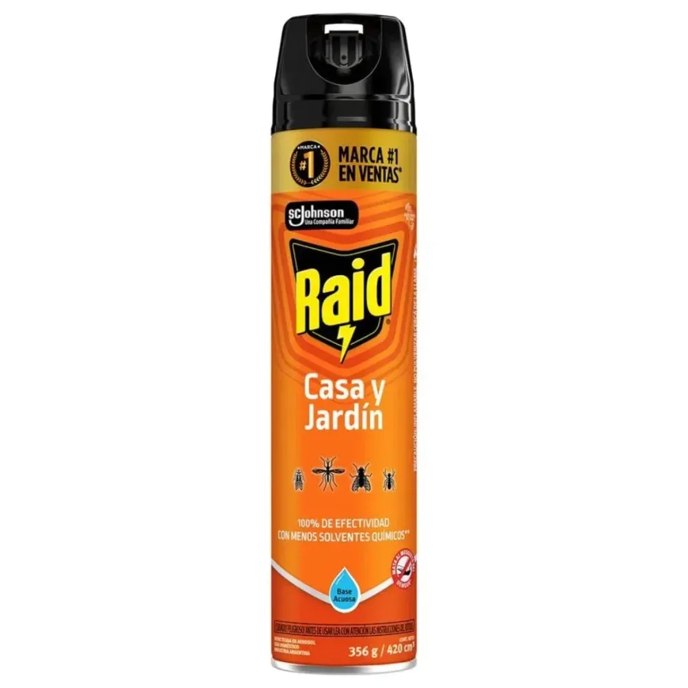 Insecticida Casa y Jardin Raid 420 cc SCJohnson