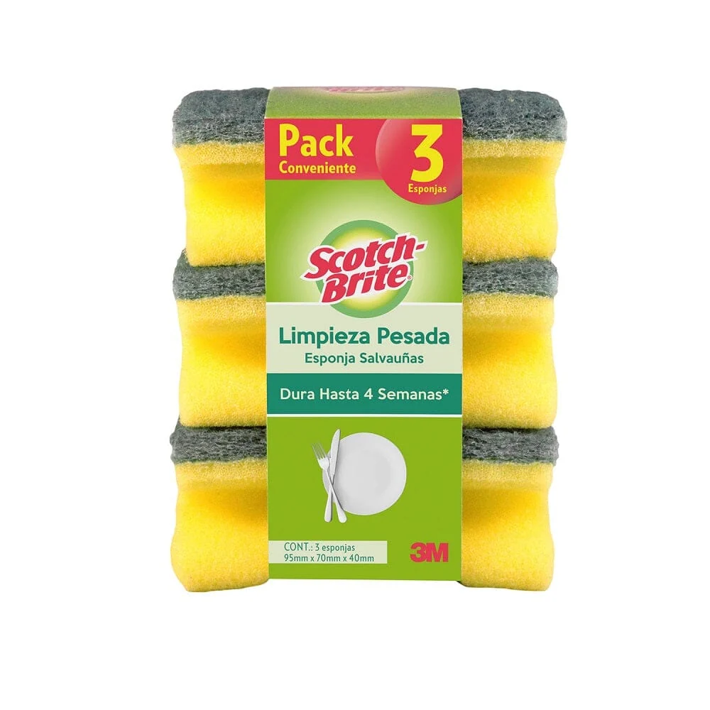 Esponja Acanalada X 3 SCOTCH - BRITE