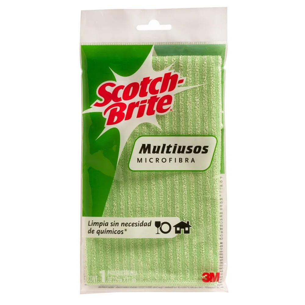 Paño Multiuso Microfibra Verde 25 X 13 Cm 1 Un SCOTCH - BRITE