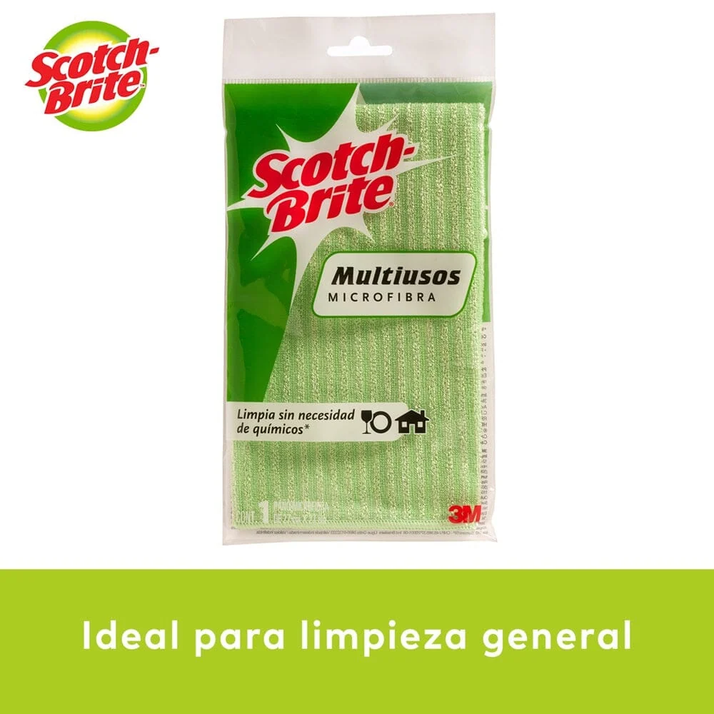 Paño Multiuso Microfibra Verde 25 X 13 Cm 1 Un SCOTCH - BRITE