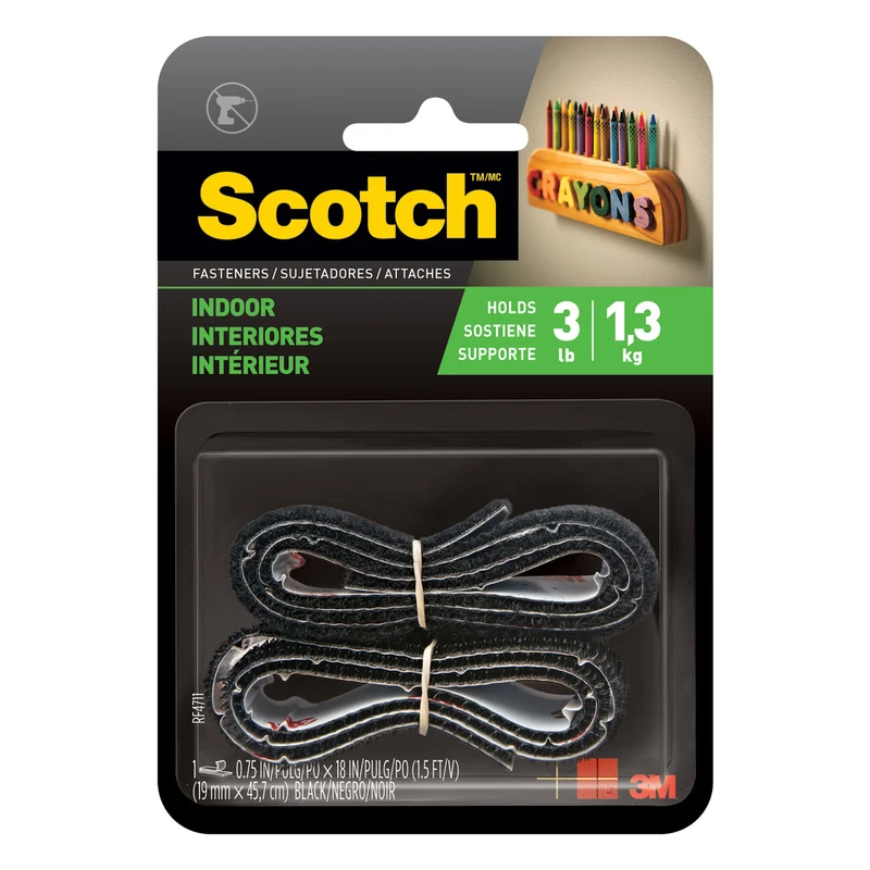 CIERRE DE GANCHO Y LAZO NEGRO DE 18" Scotch