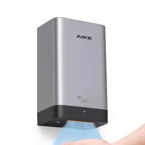 Secador de manos eléctrico delgado AIKE para baño doméstico y comercial, AK2822 Plata