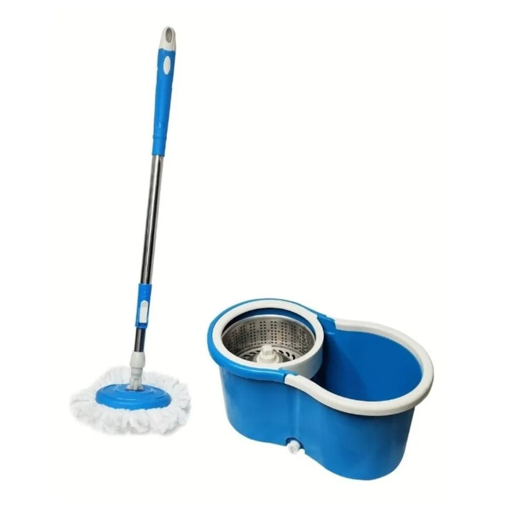 Set Trapeador Mopa Giratorio + Balde 6 Lt + Mopa Repuesto SECOWASH