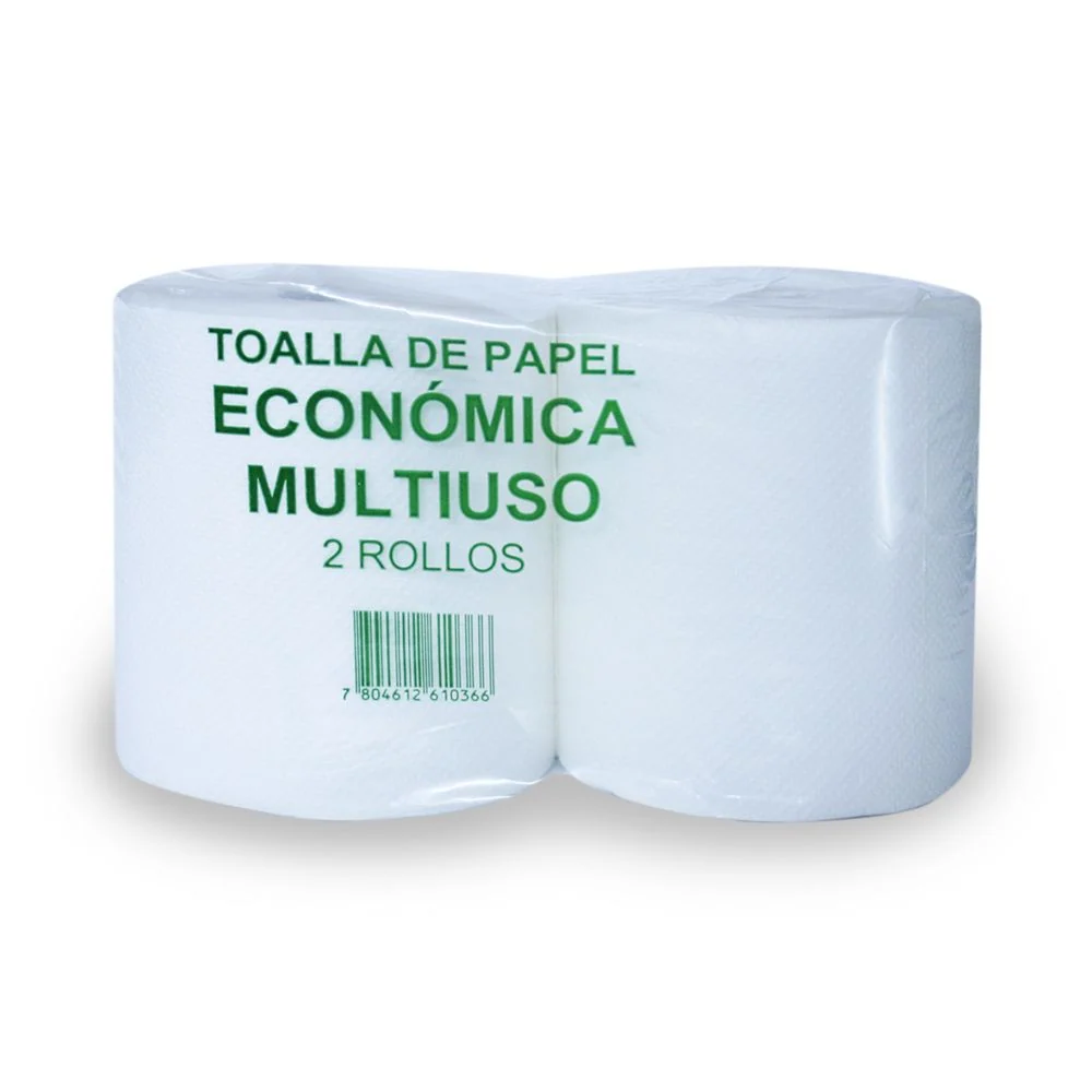 Toalla Papel Económica Multiuso Hoja Simple 2 Rollos 145 Mt SOCOAL