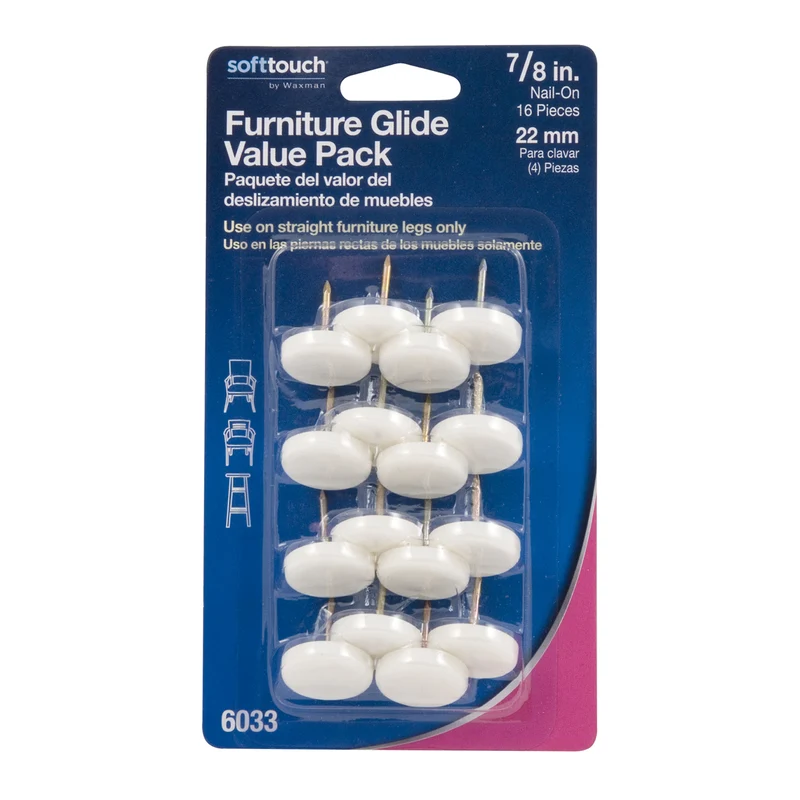 DESLIZADORES PARA MUEBLES REDONDOS DE 7/8" Softtouch