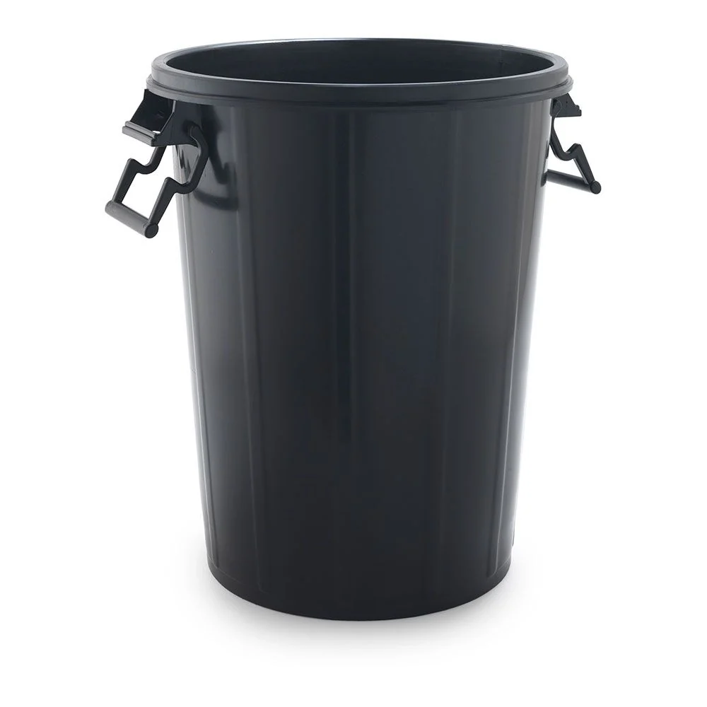 CUBO DE BASURA 100 LITROS COLOR NEGRO SIN TAPA SP BERNER