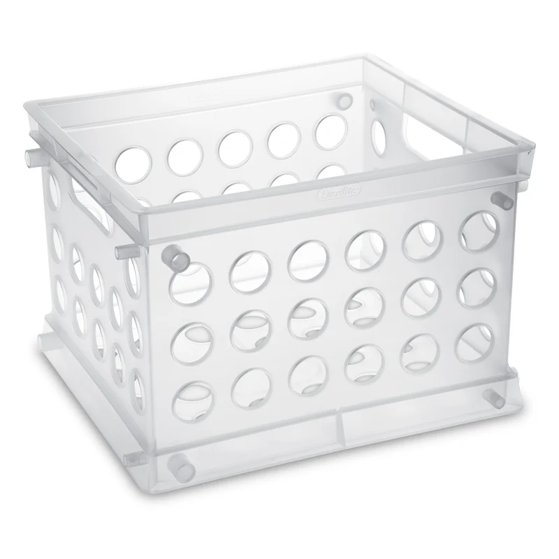 Caja de almacenamiento transparente Sterilite 16958612 de 8,75" (paquete de 12)