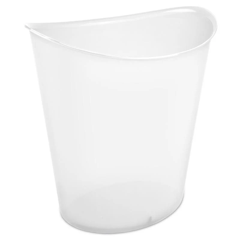 Cesto de basura ovalado blanco Sterilite 10318606 de 3 galones, 11,75" x 9,5" x 12,63" (paquete de 6)