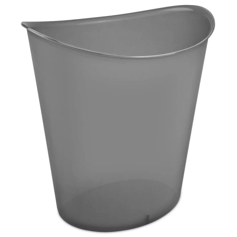 Cesto de basura ovalado de 3 galones con tinte gris Sterilite 10311H06 de 11,75" x 9,5" x 12,63" (paquete de 6)