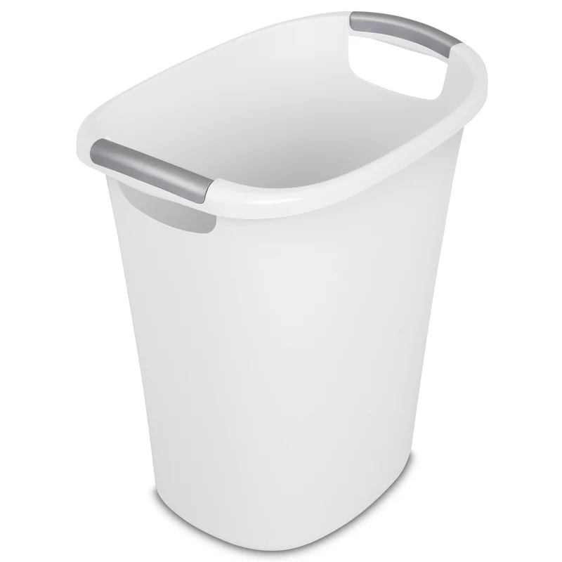 Cesto de basura Sterilite Ultra de 6 galones, color blanco, 15,75" x 11" x 16,25" (paquete de 6)