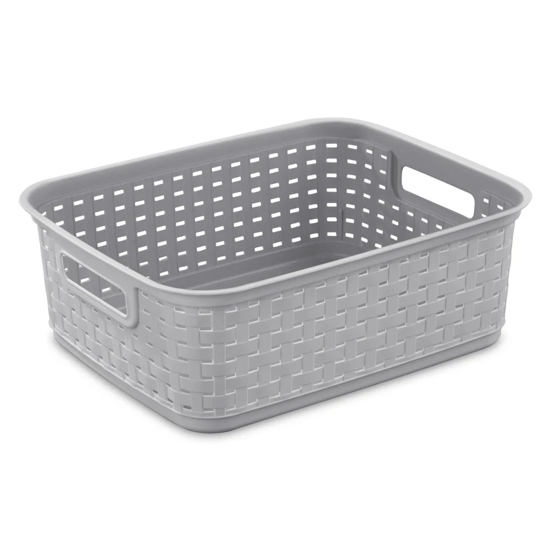 Cesta de tejido corto para cemento Sterilite 12726A06 de 15" x 12,25" x 5,25" (paquete de 6) Sterilite Corporation
