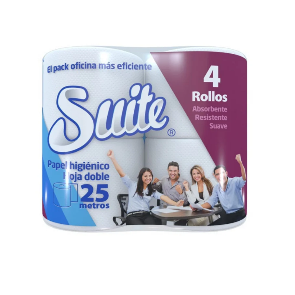 Papel Higiénico Dos Hojas 25 Mt X 4 SUITE