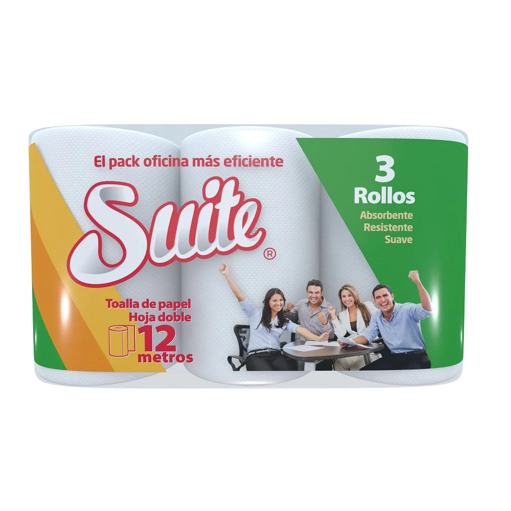 Toalla Absorbente Dos Hojas 12 Mt X 3 SUITE