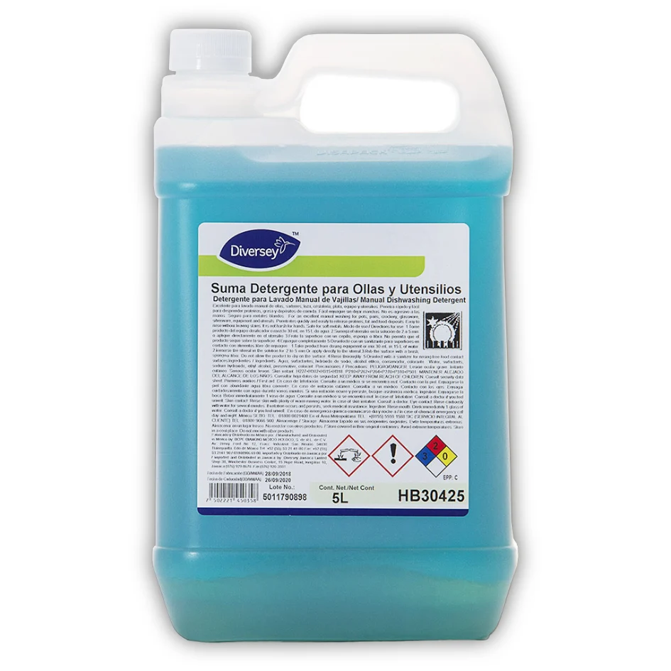 SUMA DETERGENTE DE OLLAS Y UTENSILIOS 4X5L CS DILUCION 1 EN 500 LTS