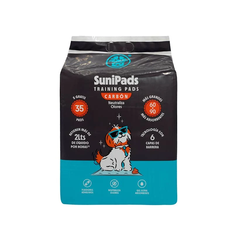 Sunipads Sabanillas Carbón 60 x 90 cm 35 unidades Perros SuniPet