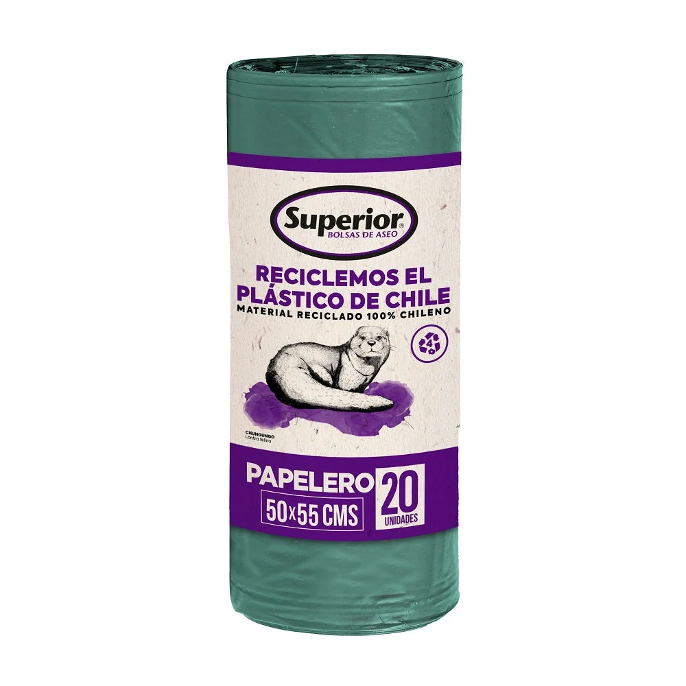 Bolsa Basura Rollo Papelero 50x55 20 Un SUPERIOR