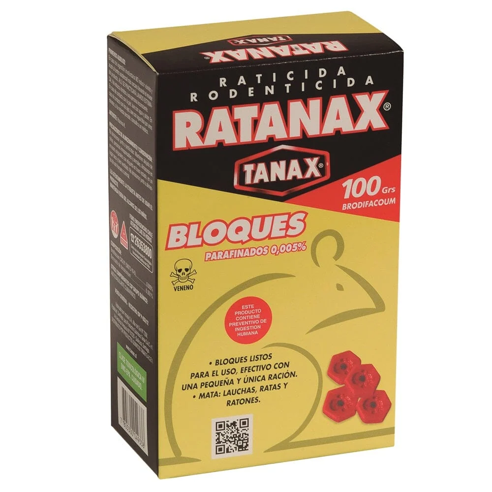 Raticida 100 Grs Bloques TANAX