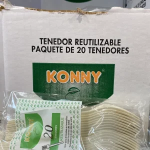 TENEDOR PLASTICO 20uds KONI REUTILIZABLE