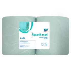 TOALLA DE MANO ARO MAXI VERDE RECICLADA 4 PIEZAS