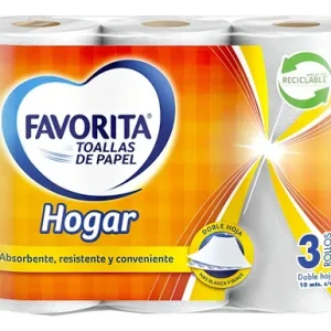 toalla de papel favorita 3 rollos