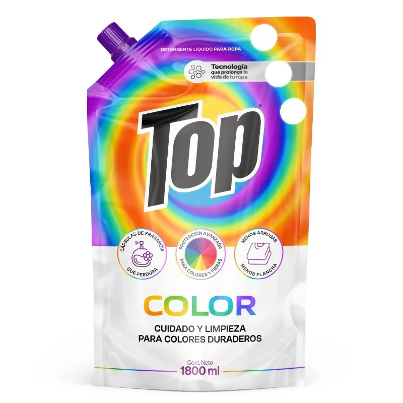 Detergente Liquido Top 1800 ml Ropa Color