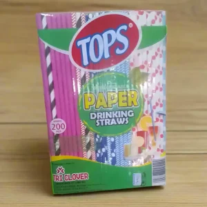 TOPS Paper Drinking Straws 200pcs