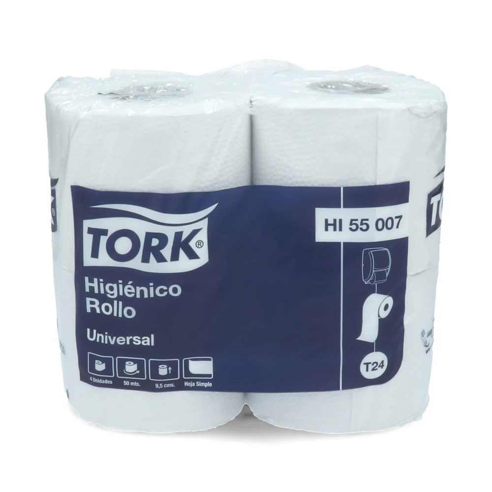 Papel Higiénico Hogar Hoja Simple 4 Rollos X 50 Mts TORK