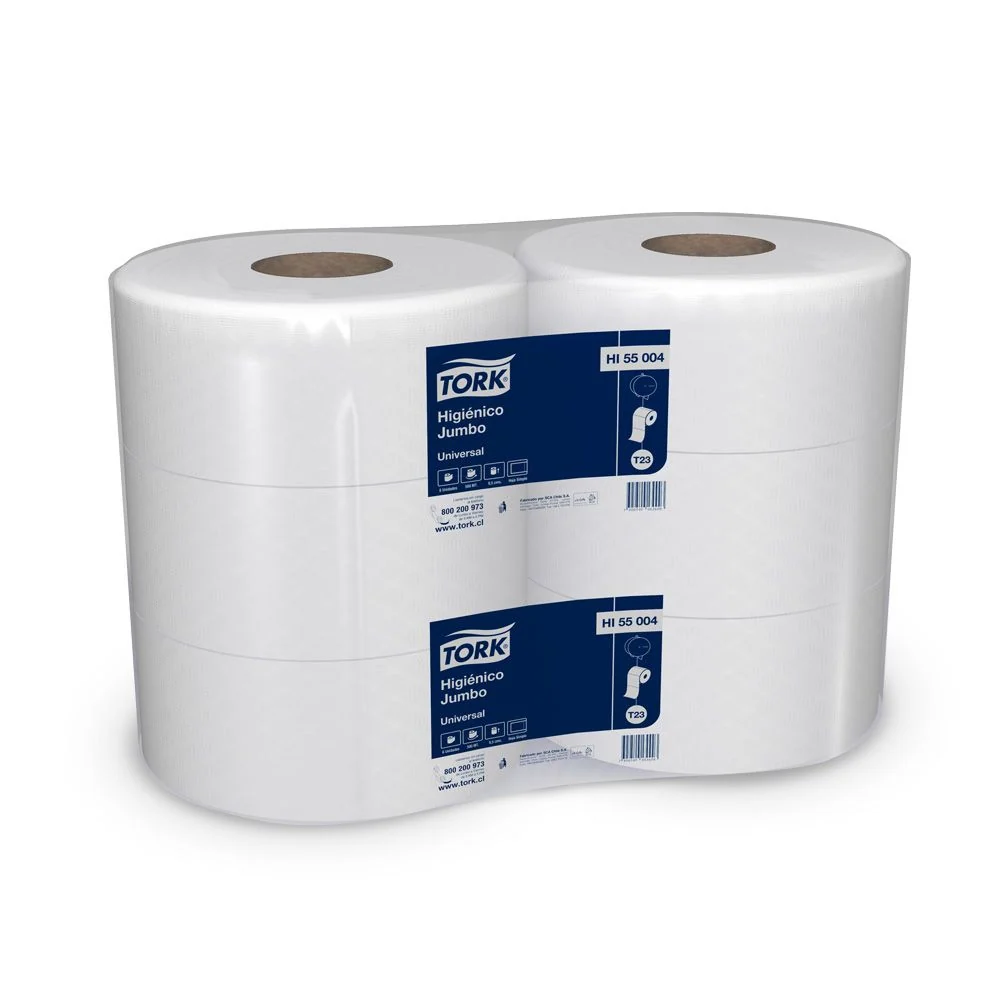 Papel Higiénico Jumbo Hoja Simple 6 Rollos 500 Mt TORK