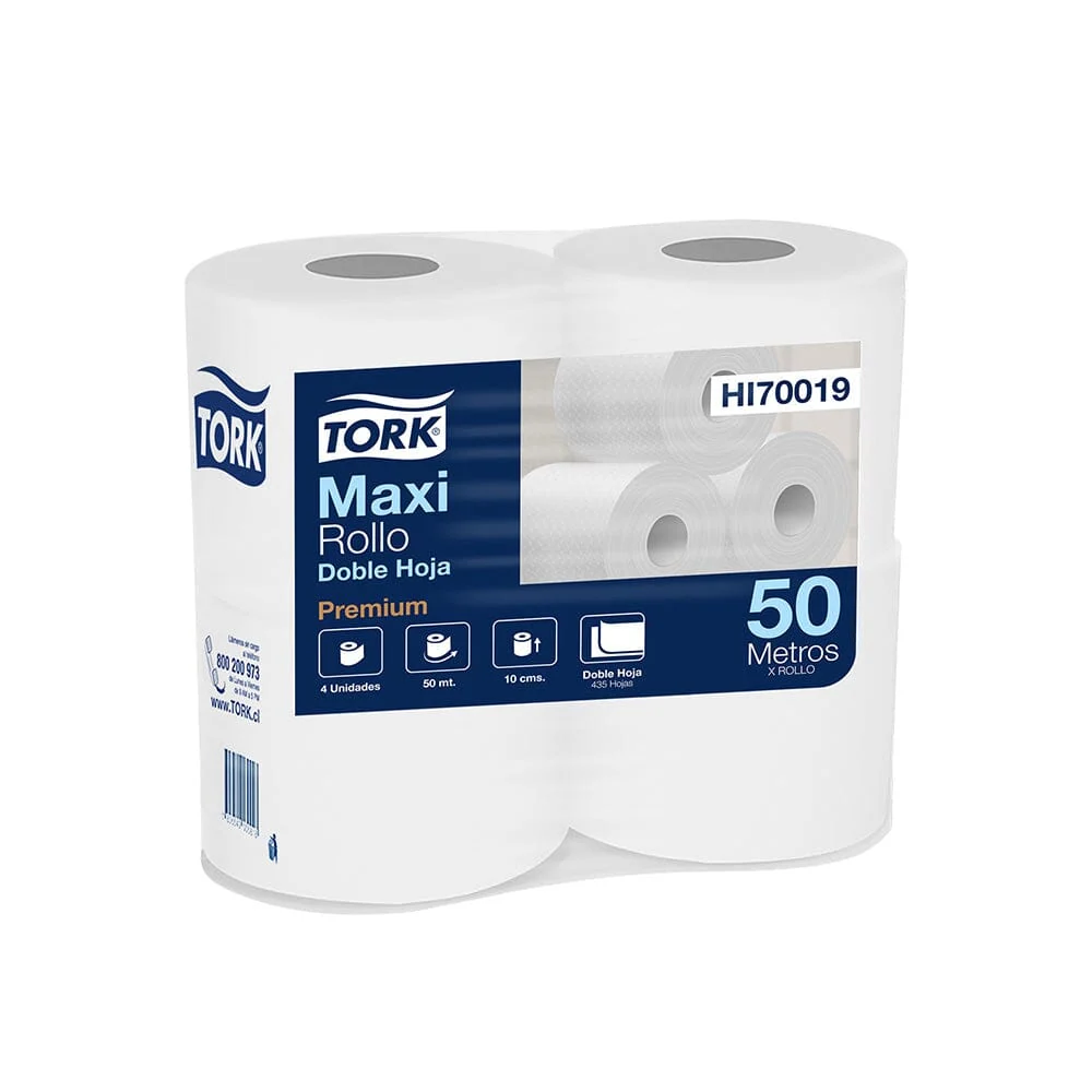 Papel Higiénico Premium Doble Hoja 4x50 mt TORK