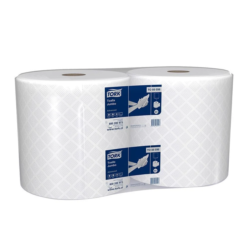 Toalla Papel Jumbo Hoja Simple 2 Rollos x 310 Mt TORK