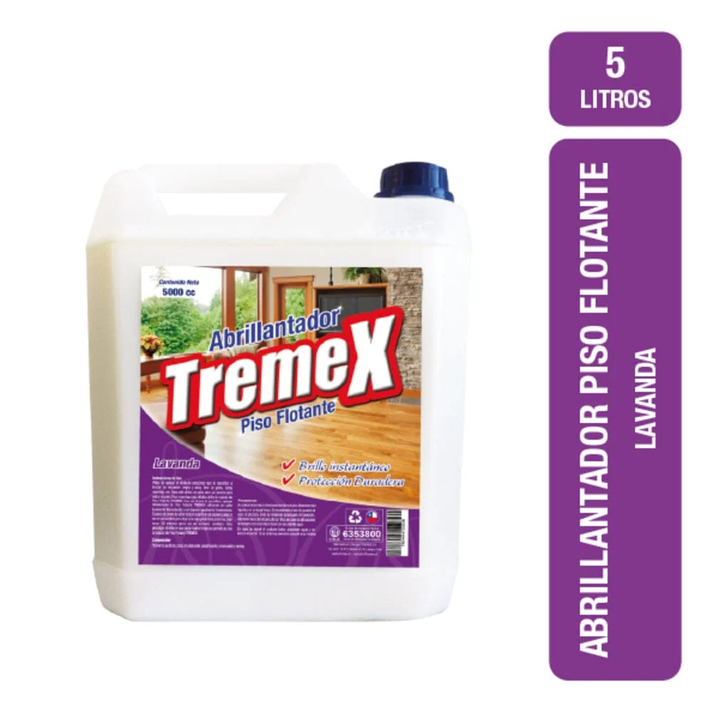Abrillantador Piso Flotante Lavanda 5 Lt TREMEX