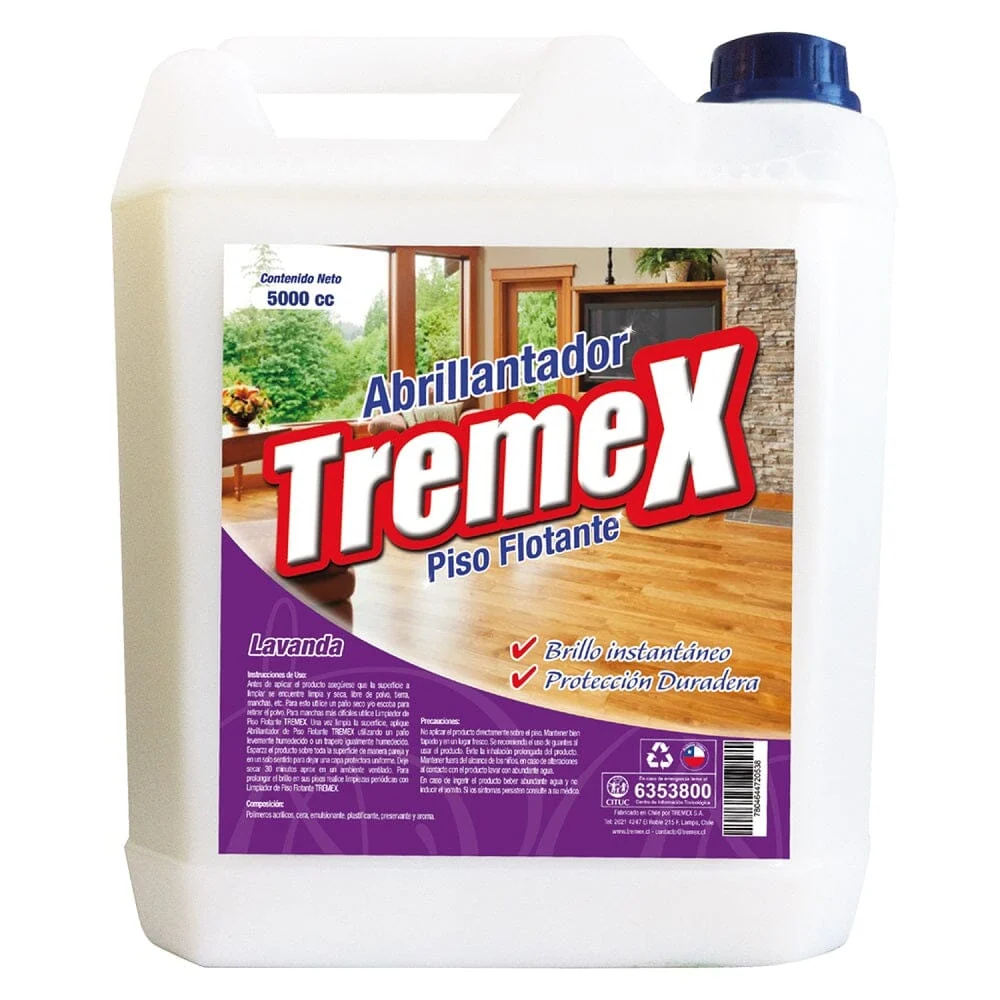 Abrillantador Piso Flotante Lavanda 5 Lt TREMEX