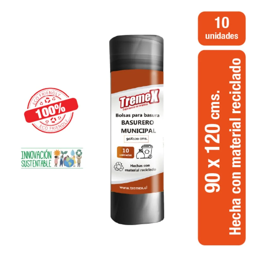 Bolsa De Basura Ecoactiva 90 X 120 Rollo 10 Un TREMEX