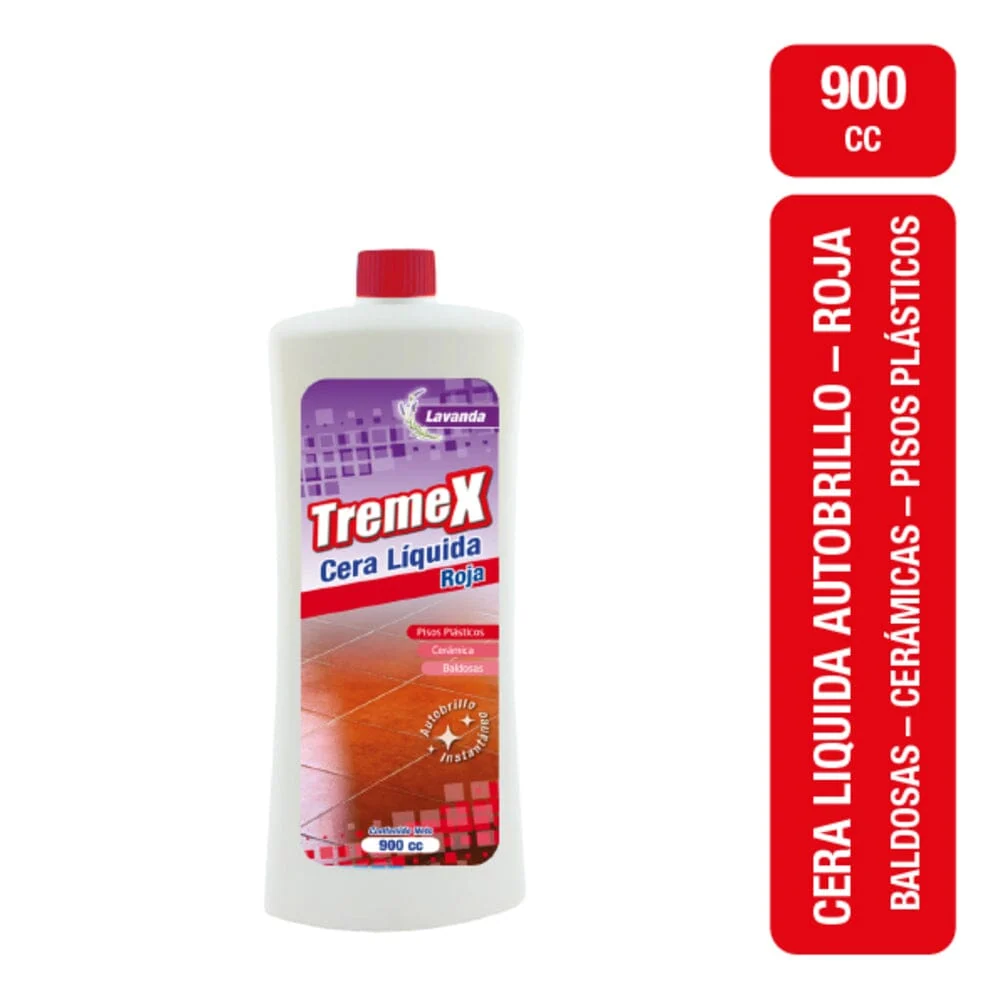 Cera Liquida Autobrillo Roja 900 Cc TREMEX