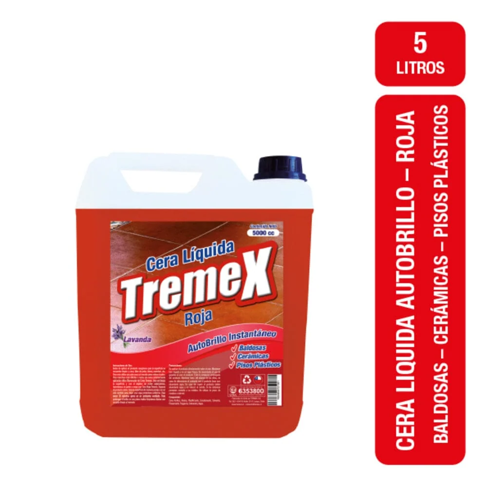 Cera Líquida Autobrillo Roja 5 Lt TREMEX