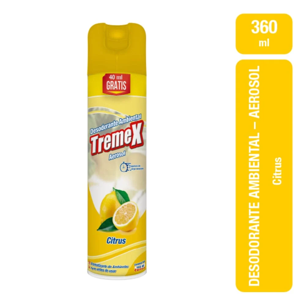 Desodorante Ambiental Aerosol Citrus 360 Ml TREMEX