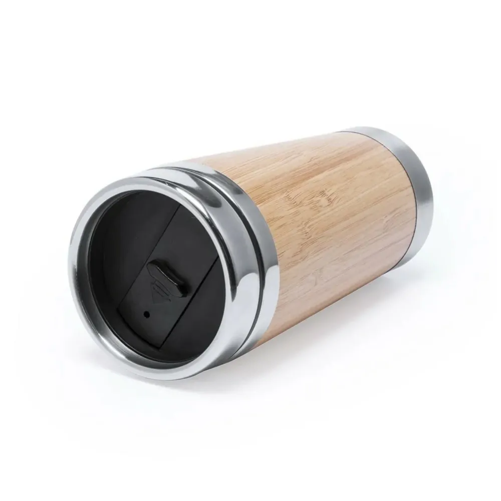 Vaso MUG Tapa Acero Bambú Ariston 500 ML