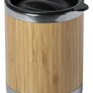 Vaso MUG Tapa Acero Bambú Lubon 300 ML
