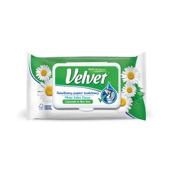 Papel higiénico húmedo Velvet manzanilla y aloe 42 uds.