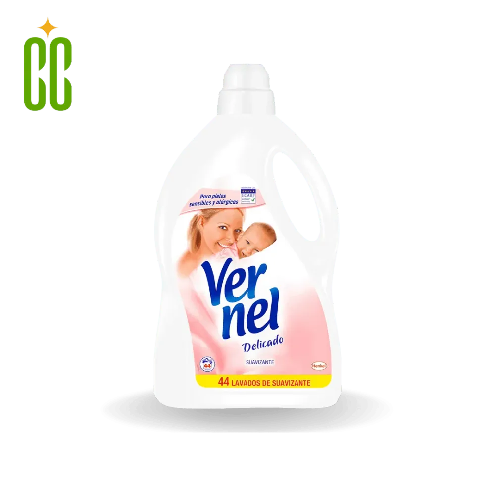 Vernel Suavizante Delicado 44 Lavados, 2200g