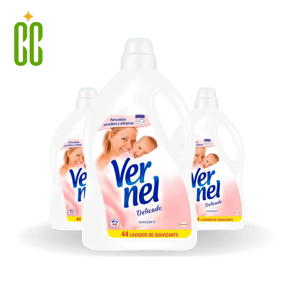 Vernel Suavizante Delicado 44 Lavados, 2200g