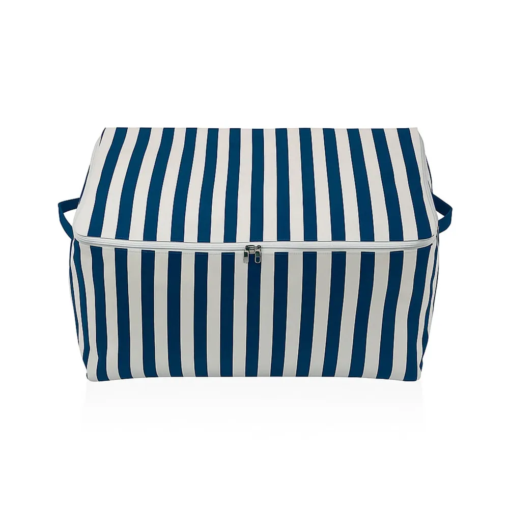 CAJA TELA MEDIANA LINTEA AZUL MARINO VERSA FEBRERO