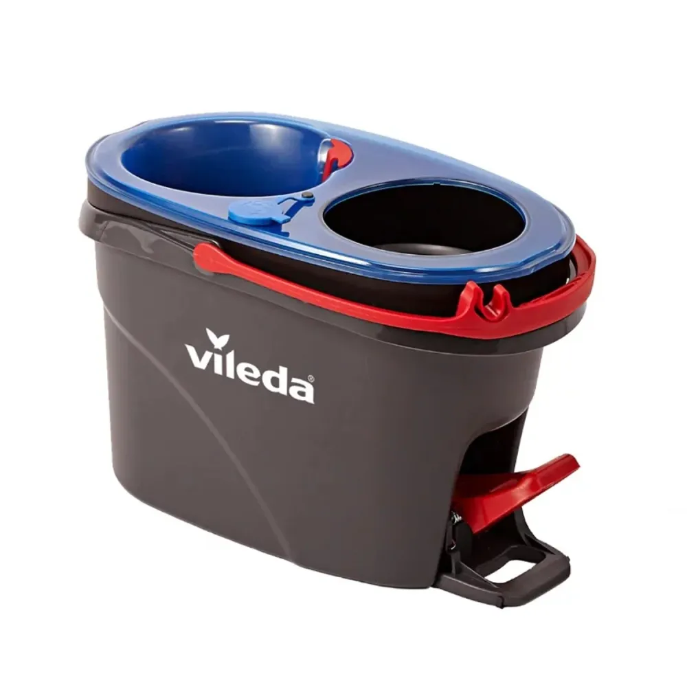 Mopa rotativa Vileda, dos cámaras, sistema de centrifugado, barra plegable, fácil limpieza de esquinas, turbo H2prO + 2 ca...