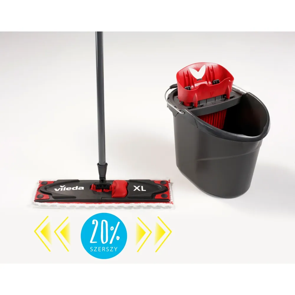 Vileda Fregona Giratoria XL Set ULTRAMAX Turbo 42 cm Pad Microfibra